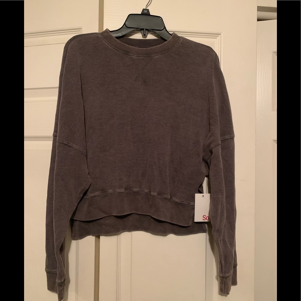 Long sleeve thermal crop top